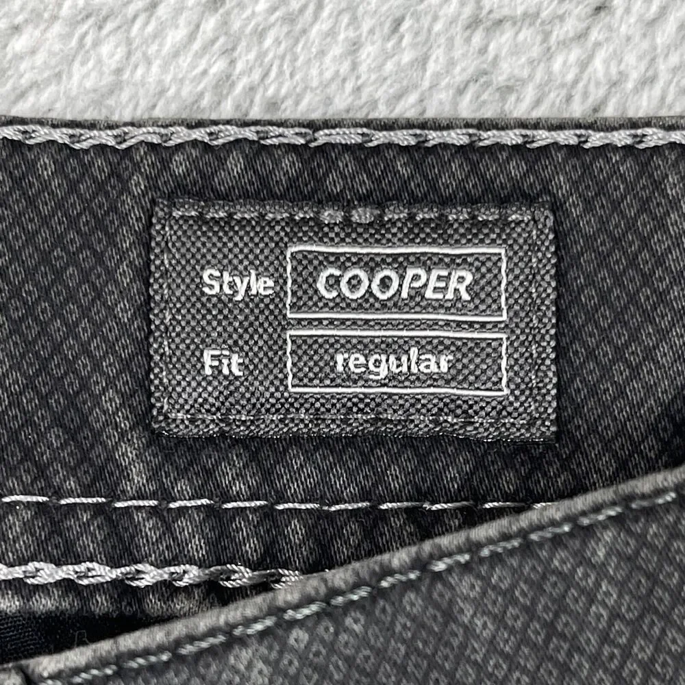 Brax Feel Good Cooper Pants Men's 38 X 34 Gray Cotton Mid-Rise Straight Leg